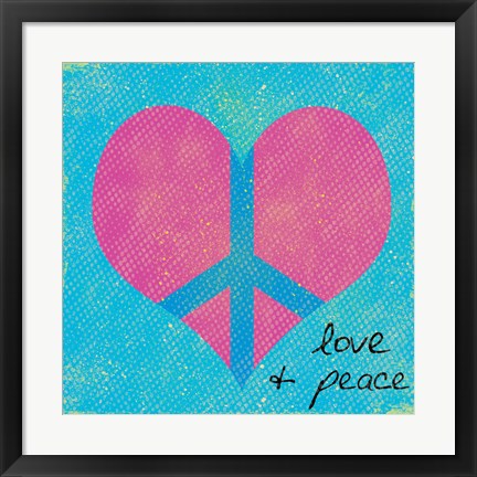 Framed Love and Peace 2 Print