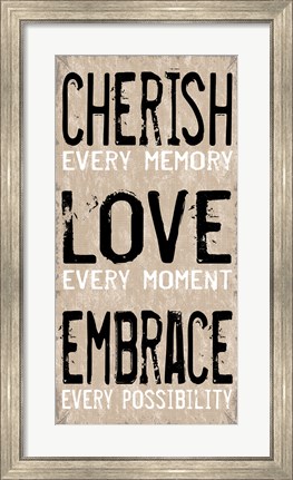 Framed Cherish Love Embrace 1 Print