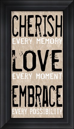 Framed Cherish Love Embrace 1 Print