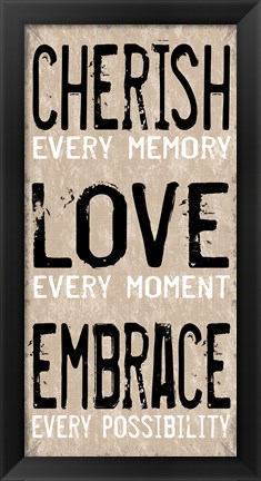 Framed Cherish Love Embrace 1 Print