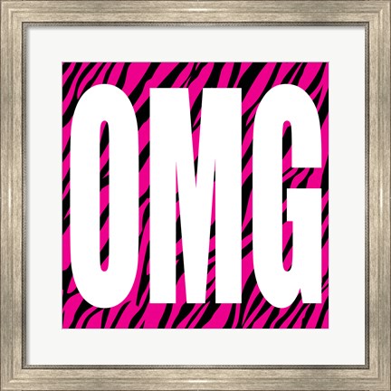 Framed OMG Zebra Print