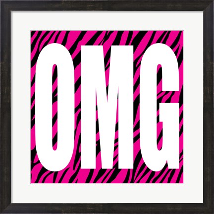 Framed OMG Zebra Print