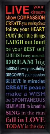 Framed Live Your Dream 1 Print