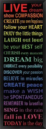 Framed Live Your Dream 1 Print