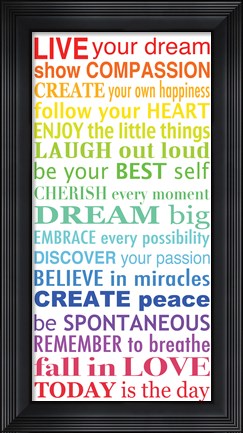 Framed Live Your Dream 3 Print