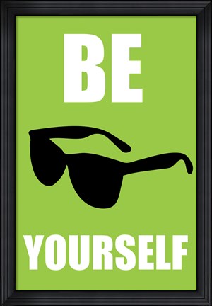 Framed Be Yourself - Green Print