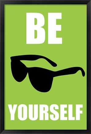 Framed Be Yourself - Green Print