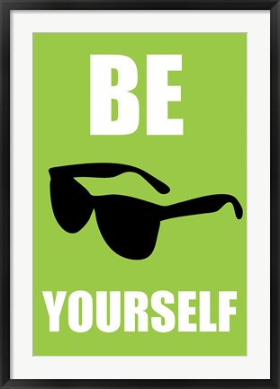 Framed Be Yourself - Green Print