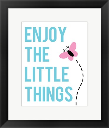 Framed Enjoy The Little Things - Butterfly Print