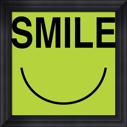 Framed Smile - Green Print