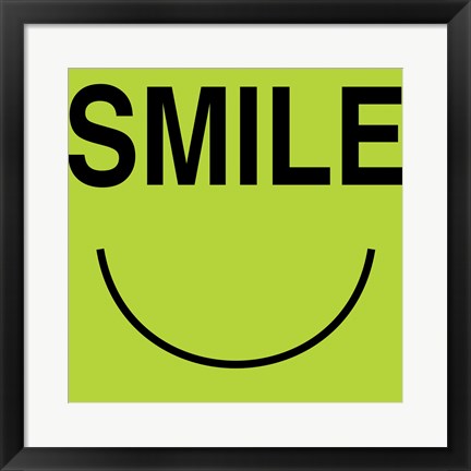 Framed Smile - Green Print