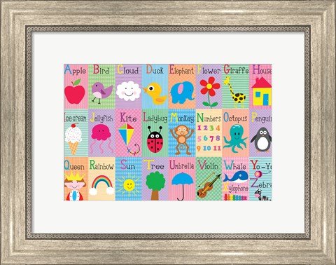 Framed Alphabet Squares Print