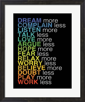 Framed Rules to Live By 2 Print