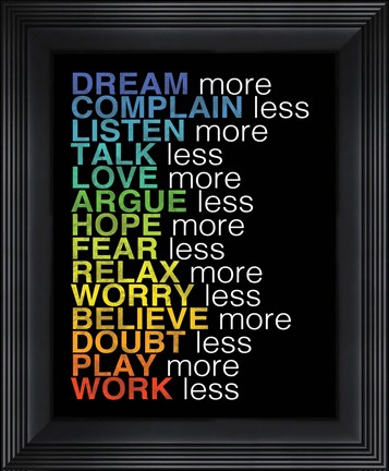 Framed Rules to Live By 2 Print