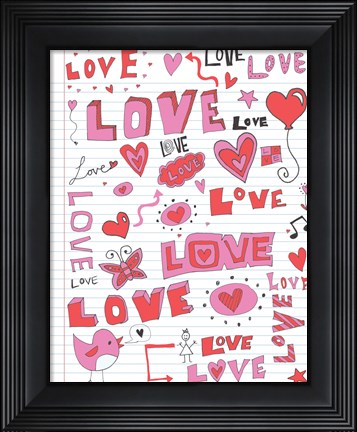 Framed Love Notes Print