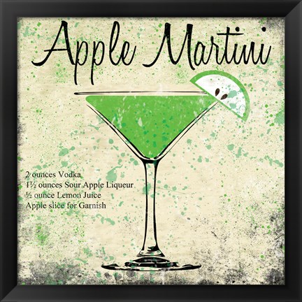 Framed Apple Martini Print