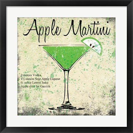 Framed Apple Martini Print