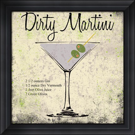 Framed Dirty Martini Print