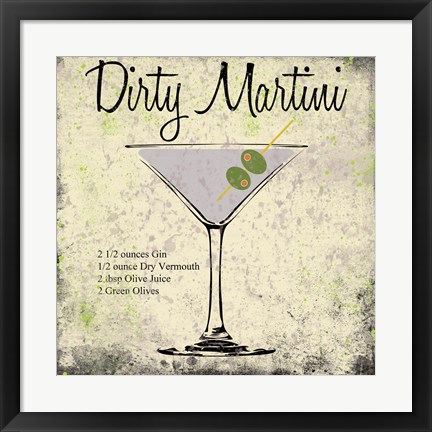 Framed Dirty Martini Print