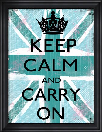 Framed Keep Calm And Carry On 4 Print