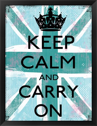 Framed Keep Calm And Carry On 4 Print