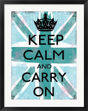 Framed Keep Calm And Carry On 4 Print