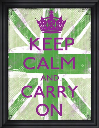 Framed Keep Calm And Carry On 5 Print