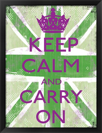 Framed Keep Calm And Carry On 5 Print