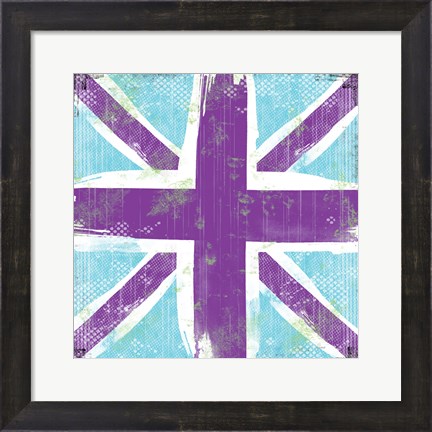 Framed Union Jack Purple and Blue Print
