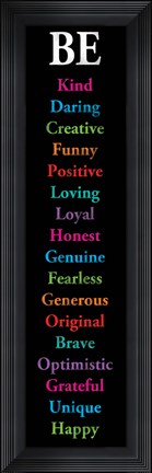 Framed Be Kind 2 Print