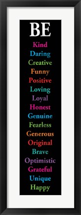 Framed Be Kind 2 Print