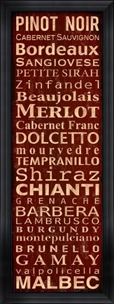 Framed Pnot Noir - Red Print