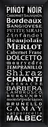 Framed Pnot Noir - Black Print