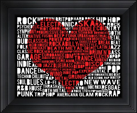 Framed Music - New Wave 1 Print