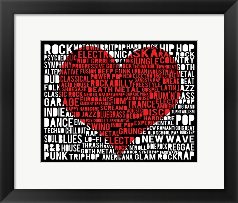 Framed Music - New Wave 1 Print