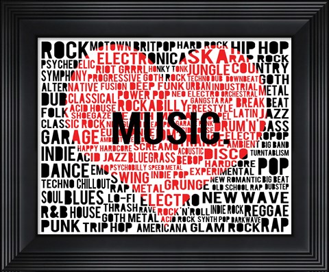 Framed Music - New Wave 2 Print