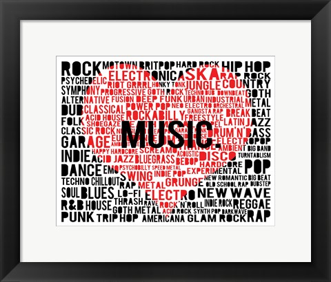 Framed Music - New Wave 2 Print