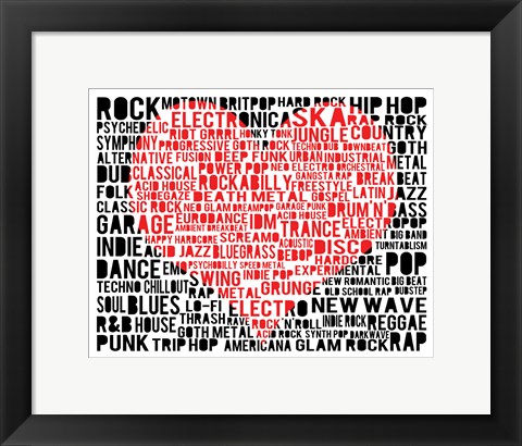 Framed Music - New Wave 3 Print