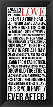 Framed Fall in Love 1 Print
