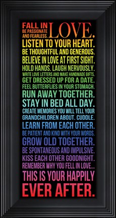 Framed Fall in Love 3 Print