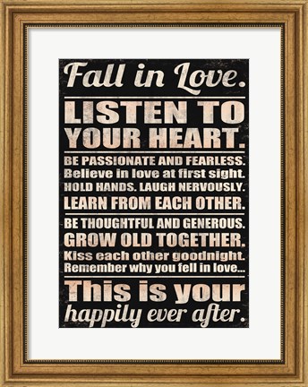 Framed Fall in Love 5 Print