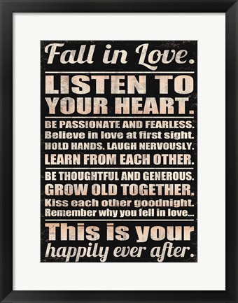 Framed Fall in Love 5 Print