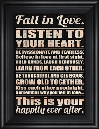 Framed Fall in Love 5 Print
