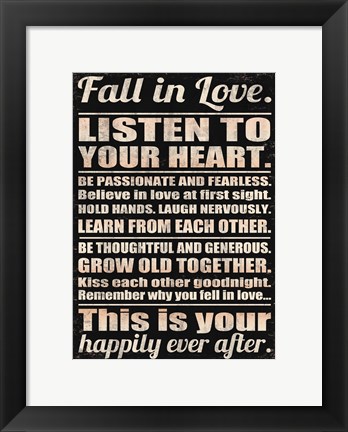 Framed Fall in Love 5 Print