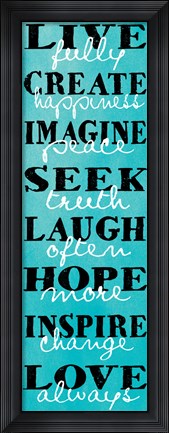 Framed Live Fully 6 Print