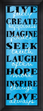 Framed Live Fully 8 Print