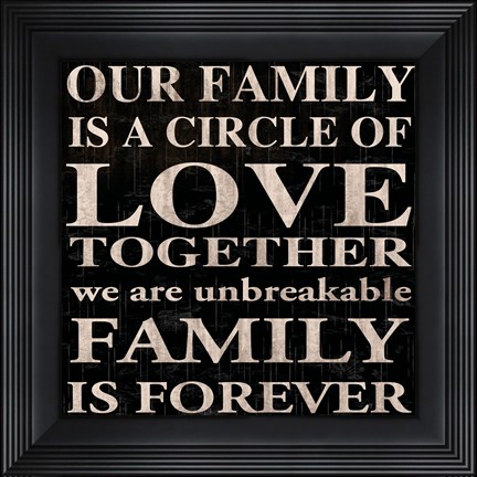 Framed Our Family 3 Print