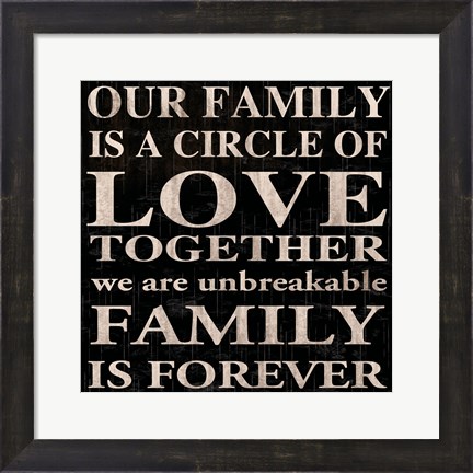 Framed Our Family 3 Print