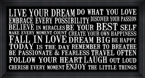 Framed Live Your Dream 6 Print