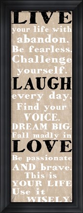 Framed Live Laugh Love 2 Print
